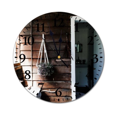 yanfind Fashion PVC Wall Clock Clean Construction Cozy Decor Decoration Design Detail Door Dwell Empty Flower Mute Suitable Kitchen Bedroom Decorate Living Room