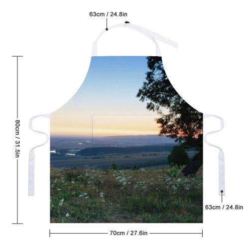 yanfind Custom aprons Night Sky Dusk Time Dark Horizon Light Moonlight Nobody Silence white-style1 70×80cm