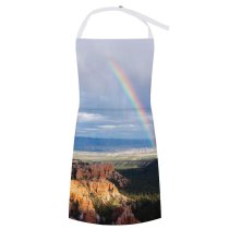 yanfind Custom aprons Arid Bryce Canyon Clouds Dawn Daylight Desert Double Rainbow Dry Erosion Evening white white-style1 70×80cm