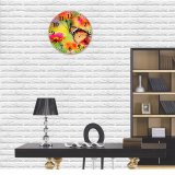yanfind Fashion PVC Wall Clock Bloom Blooming Butterfly Delicate Desktop Flower Garden Flowers Focus Mute Suitable Kitchen Bedroom Decorate Living Room