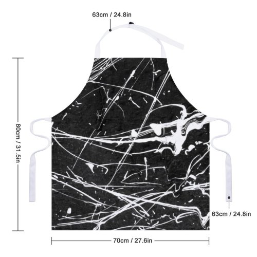yanfind Custom aprons Abstract Art Paintings Splatter Splat Splats Palette Oil Colours Artist Creative white-style1 70×80cm