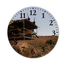 yanfind Fashion PVC Wall Clock Architecture Barren Big Boulder Bumpy Construction Space Countryside Daytime Dry Furniture Glamping Mute Suitable Kitchen Bedroom Decorate Living Room