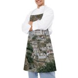 yanfind Custom aprons Aged Ancient Architecture Attract Belief Buddhism Buddhist Calm Destination Faith white white-style1 70×80cm