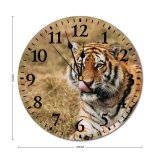 yanfind Fashion PVC Wall Clock Attentive Blurred Carnivore Chordate Concentrate Dangerous Daytime Dead Enjoy Fauna Felidae Focus Mute Suitable Kitchen Bedroom Decorate Living Room