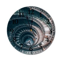 yanfind Fashion PVC Wall Clock Abstract Architecture Banister Building Construction Contemporary Corridor Decor Detail Estate Floor From Mute Suitable Kitchen Bedroom Decorate Living Room