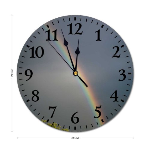 yanfind Fashion PVC Wall Clock Atmosphere Breathtaking Calm Cloudy Colorful Countryside Dramatic Fantasy Flora Foliage Forest Mute Suitable Kitchen Bedroom Decorate Living Room