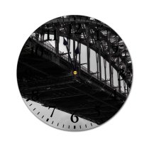 yanfind Fashion PVC Wall Clock Architecture Attract Attraction Australia Bw Cloudy Construction District Embankment Engineering Exterior Mute Suitable Kitchen Bedroom Decorate Living Room