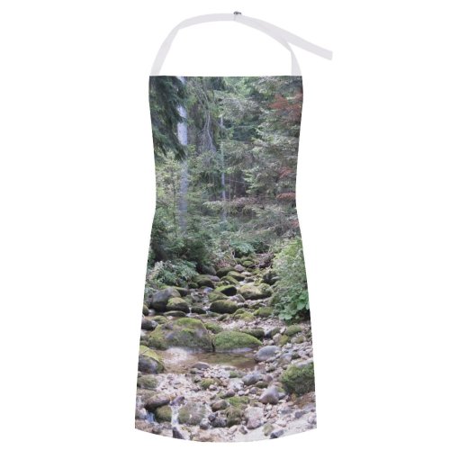 yanfind Custom aprons Creek Trees Bulgaria Rocks River Flow Leaves Stones Forest Natural Outdoors white white-style1 70×80cm