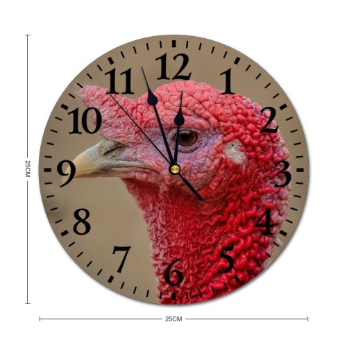 yanfind Fashion PVC Wall Clock Beak Bird Caruncle Neck Snood Wrinkles Mute Suitable Kitchen Bedroom Decorate Living Room