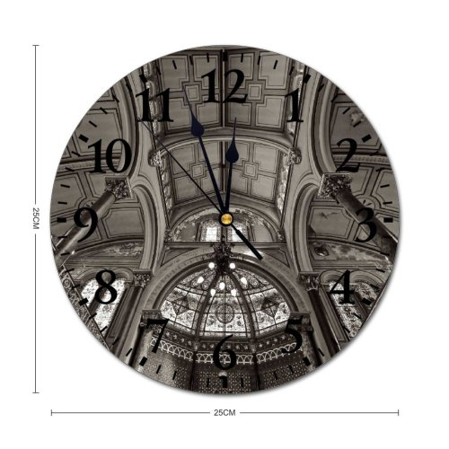 yanfind Fashion PVC Wall Clock Architecture Brighton Building Church Columns Faith Hall Hebrew Historic Holy Israel Mute Suitable Kitchen Bedroom Decorate Living Room