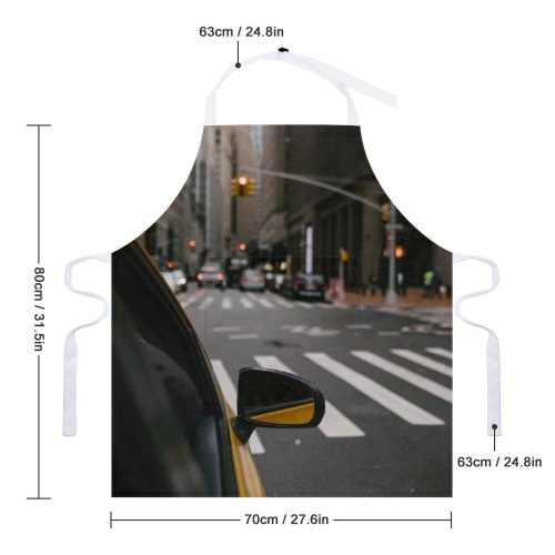 yanfind Custom aprons Architecture Asphalt Auto Automobile Building Cab Car Center City Commute Construction white white-style1 70×80cm