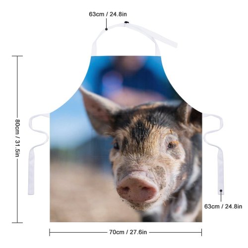 yanfind Custom aprons Adorable Agriculture Baby Calm Countryside Creature Cute Domesticated Enclosure Farm Farming white white-style1 70×80cm