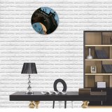 yanfind Fashion PVC Wall Clock Aged America Arch Arched Architecture Area Attract Sky Brooklyn City Mute Suitable Kitchen Bedroom Decorate Living Room