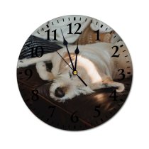 yanfind Fashion PVC Wall Clock Adorable Anonymous Apartment Asleep Blurred Calm Casual Chill Comfort Couch Cozy Mute Suitable Kitchen Bedroom Decorate Living Room