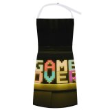 yanfind Custom aprons 80s 90'S 90s Amusement Arcade Claw Game Conceptual Space Design End Exit white white-style1 70×80cm