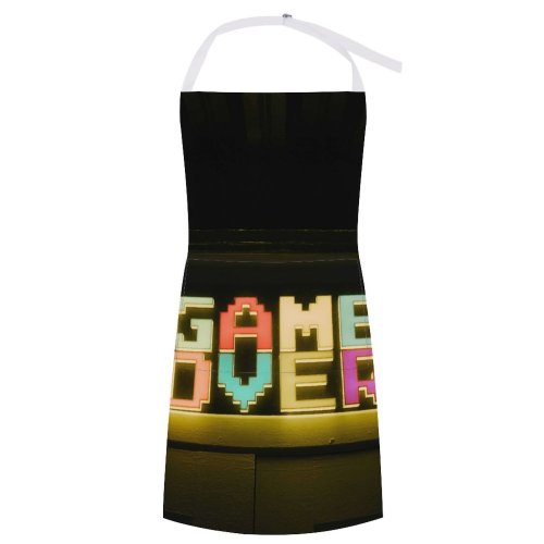 yanfind Custom aprons 80s 90'S 90s Amusement Arcade Claw Game Conceptual Space Design End Exit white white-style1 70×80cm