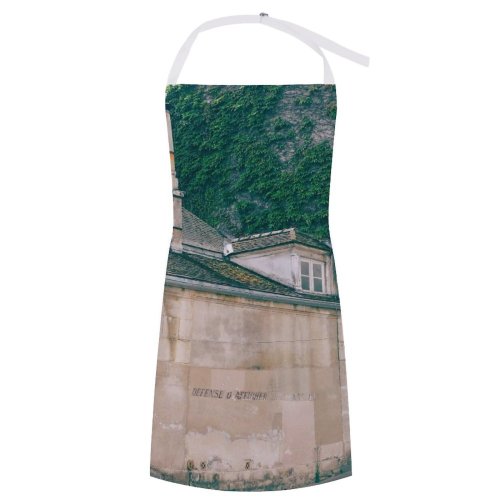 yanfind Custom aprons Abandoned Aged Architecture Brick Building City Crack Daytime Destination Empty Exterior Facade white white-style1 70×80cm