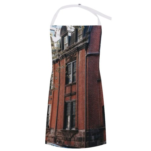 yanfind Custom aprons Accommodation Aged Architecture Area Autumn Brick Wall Building Calm Car City Condominium white white-style1 70×80cm