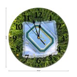 yanfind Fashion PVC Wall Clock Bloom Cloth Countryside Cutlery Delicate Dinnerware Fabric Farm Field Flora Floral Mute Suitable Kitchen Bedroom Decorate Living Room