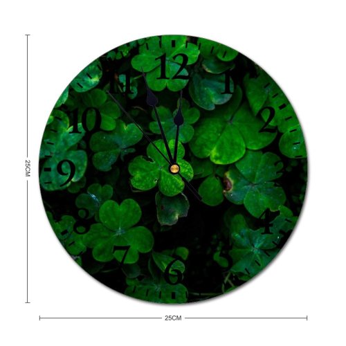 yanfind Fashion PVC Wall Clock Blooming Clover Garden Leaves Plants Mute Suitable Kitchen Bedroom Decorate Living Room