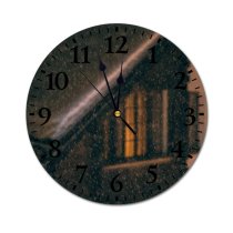 yanfind Fashion PVC Wall Clock Apartment Atmosphere Blizzard Cloudy Contemporary Cottage Countryside Dark Defocused Dramatic Dwell Evening Mute Suitable Kitchen Bedroom Decorate Living Room