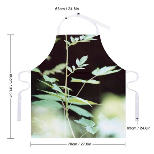 yanfind Custom aprons Offshoot Leaves Leaf Forest Detail Plants Contrast white white-style1 70×80cm