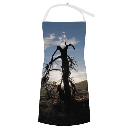 yanfind Custom aprons Mountains Desert Tree Silhouette Branches Sky Clouds Landscape Bspo06 white white-style1 70×80cm
