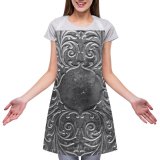 yanfind Custom aprons Metal Metallic Abstract Aluminum Ancient Art Backdrop Baroque Beautiful Carved Classic Decor white white-style1 70×80cm