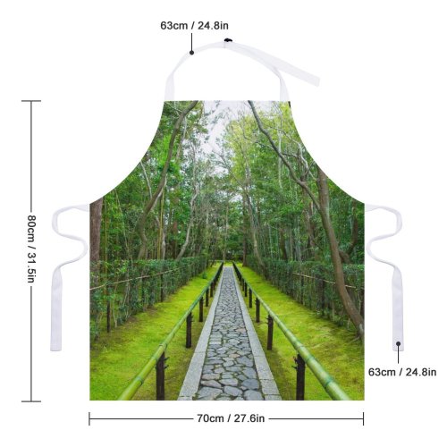 yanfind Custom aprons Aged Alley Ancient Architecture Attract Bamboo Botany Buddhism Buddhist Calm Daitoku white white-style1 70×80cm