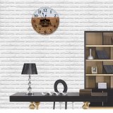 yanfind Fashion PVC Wall Clock Architecture Barren Bumpy Construction Space Countryside Daytime Dry Fence Field Furniture Grass Mute Suitable Kitchen Bedroom Decorate Living Room