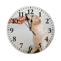 yanfind Fashion PVC Wall Clock Adorable Anonymous Carrot Chair Creature Crop Dog Eat Ethnic Faceless Mute Suitable Kitchen Bedroom Decorate Living Room