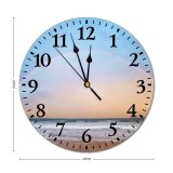 yanfind Fashion PVC Wall Clock Arch Beach Cloudy Coast Coastline Colorful Country Embankment Foam Journey Leisure Marine Mute Suitable Kitchen Bedroom Decorate Living Room