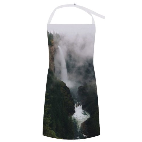 yanfind Custom aprons Adventure Altitude Amazing Breathtaking Canyon Cascade Cliff Cloud Coniferous Creek Dramatic Evergreen white white-style1 70×80cm