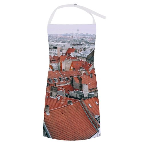 yanfind Custom aprons Aged Architecture Atmosphere Attic Building Chimney City Cloudy Complex Construction Space white white-style1 70×80cm