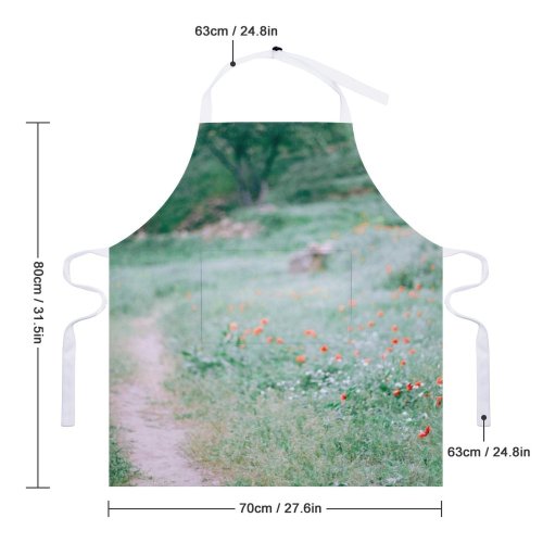 yanfind Custom aprons Aroma Aromatic Bloom Blurred Botanic Botany Colorful Countryside Delicate Field Flora white white-style1 70×80cm