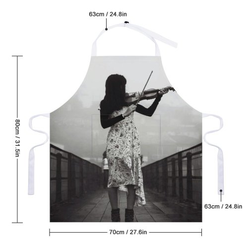 yanfind Custom aprons Acoustic Anonymous Art Artist Bw Classic Compose Concentrate Creative Entertain Faceless white white-style1 70×80cm