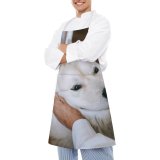 yanfind Custom aprons Adorable Affection Akita Blurred Bonding Calm Care Caress Content Crop Cuddle white white-style1 70×80cm