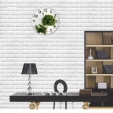 yanfind Fashion PVC Wall Clock Bloom Botanic Botany Buxus Sempervirens Box Cultivate Decor Decoration Delicate Mute Suitable Kitchen Bedroom Decorate Living Room
