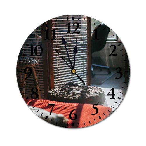 yanfind Fashion PVC Wall Clock Apartment Bedroom Blanket Calm Carpet Comfort Coverlet Cozy Daylight Decor Design Detail Mute Suitable Kitchen Bedroom Decorate Living Room