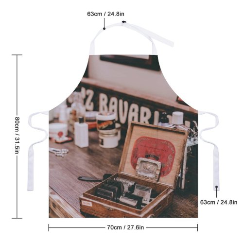 yanfind Custom aprons Accessory Aged Appliance Attachment Barbershop Blurred Box Brush Care Classic Comb Container white white-style1 70×80cm
