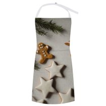 yanfind Custom aprons Advent Christmas Cinnamon Cookie December Decoration Gingerbread Cookies Happy Holidays Season white white-style1 70×80cm