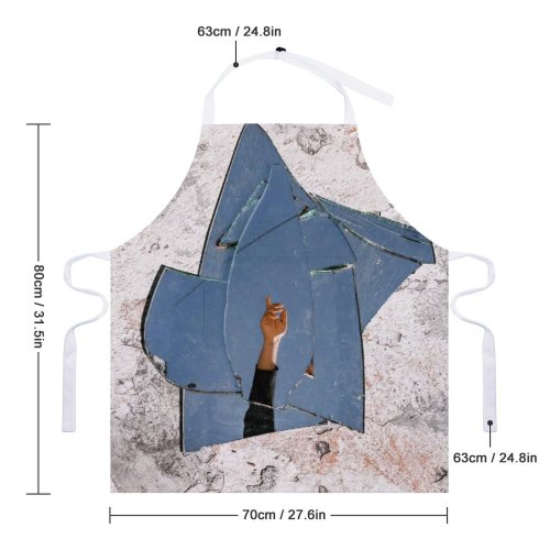 yanfind Custom aprons Abstract Acute Anonymous Broken Cement Concept Crack Creative Crop Damage Design Detail white white-style1 70×80cm