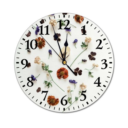 yanfind Fashion PVC Wall Clock Aroma Aromatic Arrangement Art Artwork Assorted Autumn Botanic Botany Branch Bud Creative Mute Suitable Kitchen Bedroom Decorate Living Room