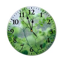 yanfind Fashion PVC Wall Clock Backdrop Botanic Botany Calm Space Decor Delicate Ecology Flora Floral Foliage Fragile Mute Suitable Kitchen Bedroom Decorate Living Room