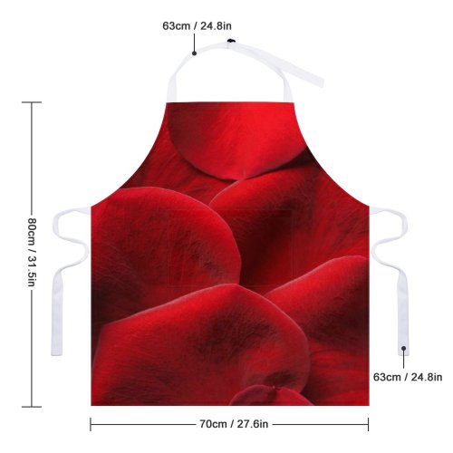 yanfind Custom aprons Flower Love Petal Petals Plant Romance Romantic Rose Sensual Valentine Wedding white white-style1 70×80cm