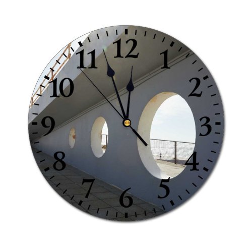 yanfind Fashion PVC Wall Clock Aged Architecture Beam Calm City Construction Contemporary Curb Daylight Daytime Design Mute Suitable Kitchen Bedroom Decorate Living Room