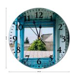 yanfind Fashion PVC Wall Clock Accommodation Balcony Calm Carve Comfort Cottage Countryside Cozy Daytime Decor Design Dwell Mute Suitable Kitchen Bedroom Decorate Living Room