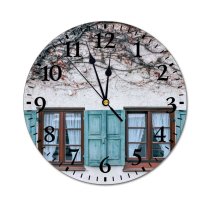 yanfind Fashion PVC Wall Clock Apartment Architecture Bloom Branch Building Bunch Cement Construction Cottage Countryside Curtain Mute Suitable Kitchen Bedroom Decorate Living Room