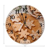 yanfind Fashion PVC Wall Clock Baked Goods Chocolate Christmas Cookies Decorations Season Cocoa Cooking Creativity Mute Suitable Kitchen Bedroom Decorate Living Room