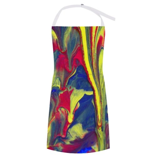 yanfind Custom aprons Impressionist Abstract Art Paintings Splatter Splat Splats Palette Oil Colours Colorful white white-style1 70×80cm